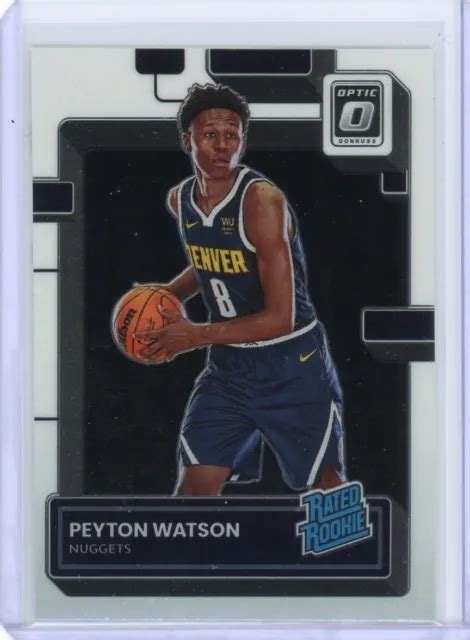 Peyton Watson Rookie Rc Panini Donruss Base Optique