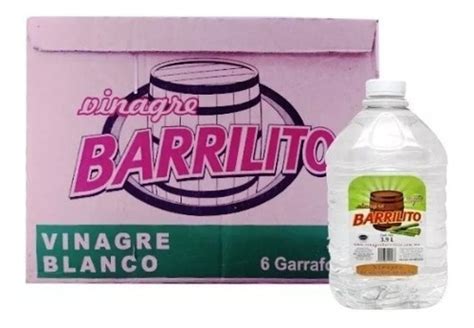 Caja Vinagre Barrilito Blanco 3 9l Con 6 Piezas En Venta En Toluca