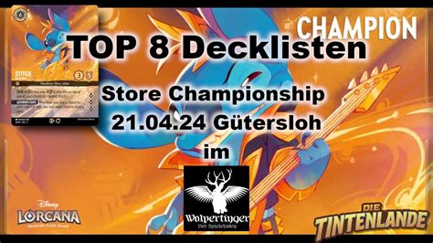 Disney Lorcana TOP 8 Decklisten 21 04 24 Gütersloh YouTube