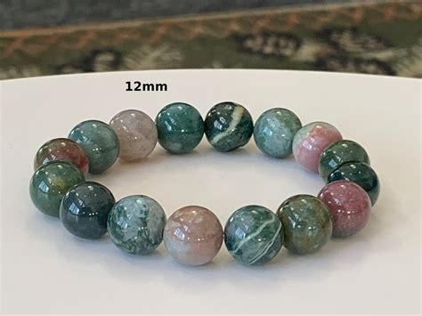 Natural Indian Agate Gemstone Bracelet For Men Agate Protection