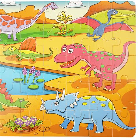 Kolorowa układanka puzzle dla dzieci 40 el dinozaury Kategorie