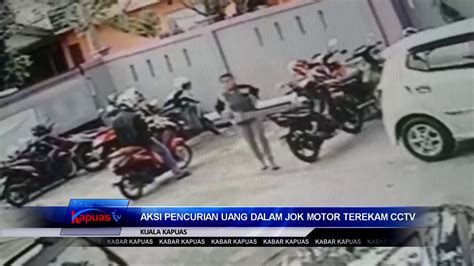 Aksi Pencurian Uang Dalam Jok Motor Terekam Cctv Youtube