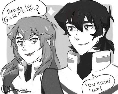 Keith And Pidge Katie Holt As Paladins In Black And White Version From Voltron Legendary