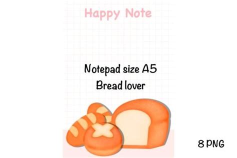 Bread Lover Notepad Size A5 Graphic By SPsweet Creative Fabrica