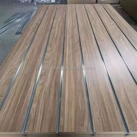 Mm Ft Grooved Slat Wall Panel Slatwall Slot Board Laminated High