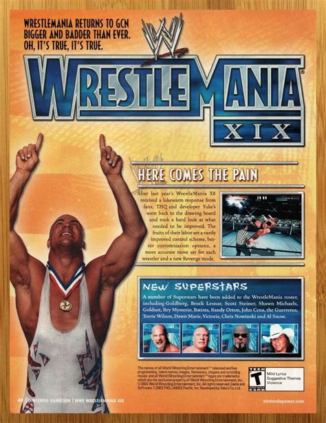 Wrestlemania Xix Gamecube Print Ad Poster Authentic Video Game Art