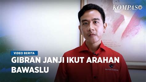 Gibran Minta Maaf Soal Video Ajak Pilih Ganjar Youtube