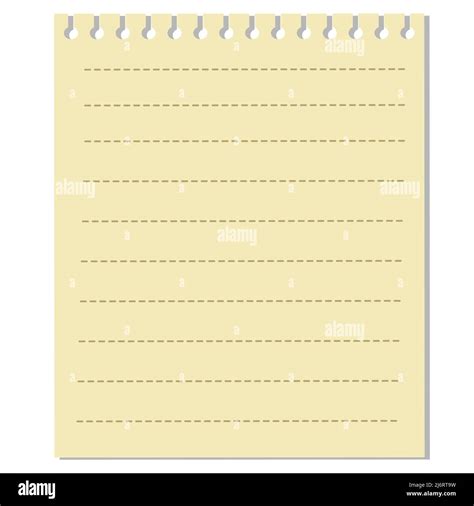 Blank Note Paper Sheet Binder Book Brown Retro Vector Illustration