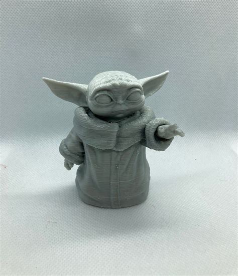 Baby Yoda 3D Printed Miniature Etsy Figure Photo Scp Marvin