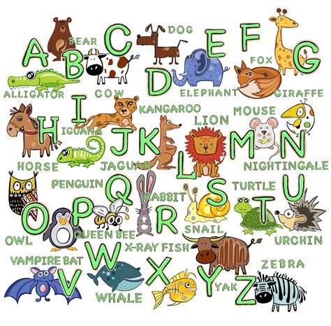 Animal Alphabet Font with Safari Jungle Zoo Animals | Etsy