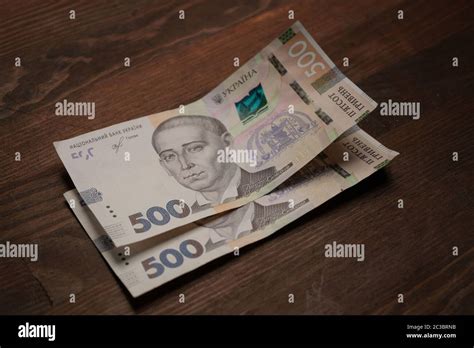 Two New Five Hundred Hryvnia Notes New Ukrainian 500 Hryvnias Paper