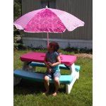 Little Tikes Easy Store Kids Picnic Table with Umbrella - Walmart.com