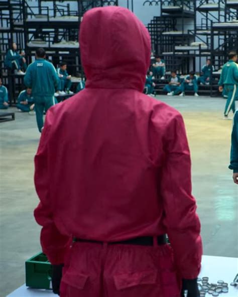 Squid Game Guard Jumpsuit Squid Game Pink Jumpsuit Movie Jackets