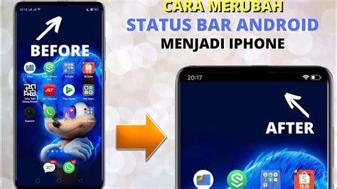 CARA MERUBAH STATUS BAR ANDROID MENJADI IPHONE X YouTube