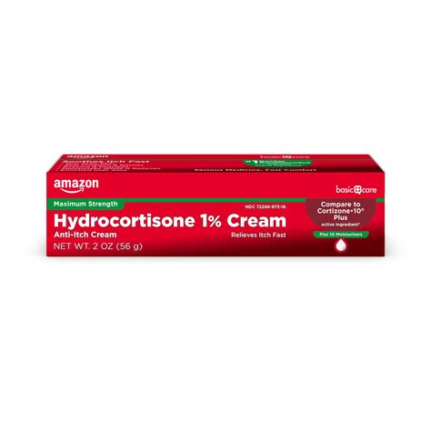 Amazon Basic Care Maximum Strength Hydrocortisone 1 Percent Anti Itch