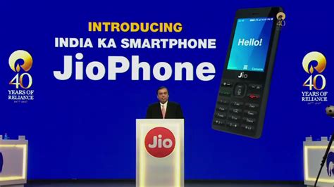 Ponsel Jio Dengan Data 4G Tanpa Batas Diluncurkan Oleh Mukesh Ambani Di