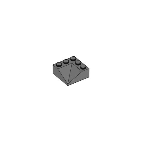 Lego Dark Stone Gray Slope X Double Concave Brick