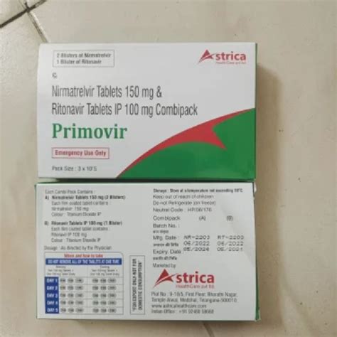 Nirmatrelvir Mg Tablets Ritonavir Mg Tablets Bio Medicine And