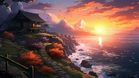 calming anime background high quality 30663728 Stock Photo at Vecteezy