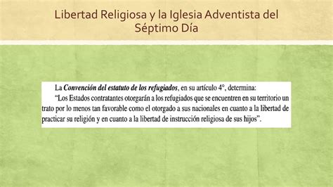 Libertad Religiosa Y La Iglesia Adventista Del S Ptimo D A Ppt Descargar