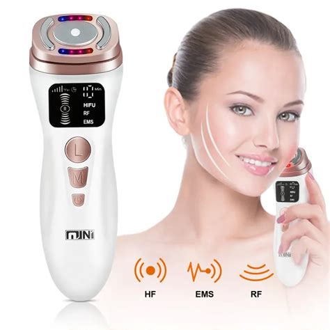 Handheld Home Mini In Hifu Rf Ems Firming Facial Lifting Wrinkle