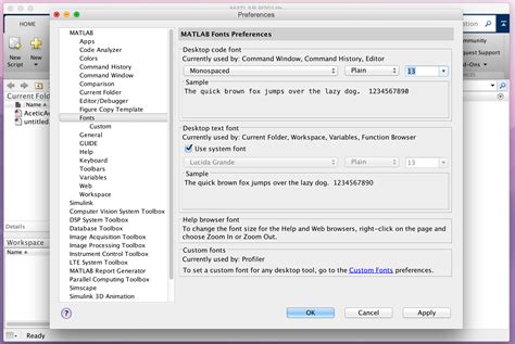 How Do I Change My Editor Font Size In Matlab R B Stack Overflow