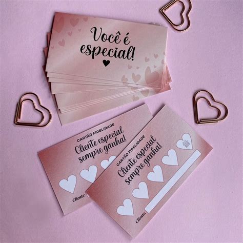 25un Cartão Fidelidade Você é Especial Rose Gold Luli Paper