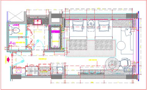 Modern Hotel Plan - Cadbull