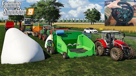 BAGGING Maïze silage Logitech G29 gameplay Farming Simulator 19