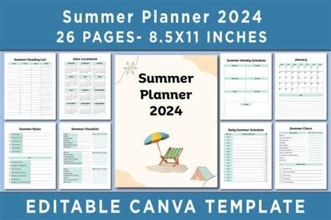 2024 Vision Board Planner Canva Template Graphic By Emon8652625