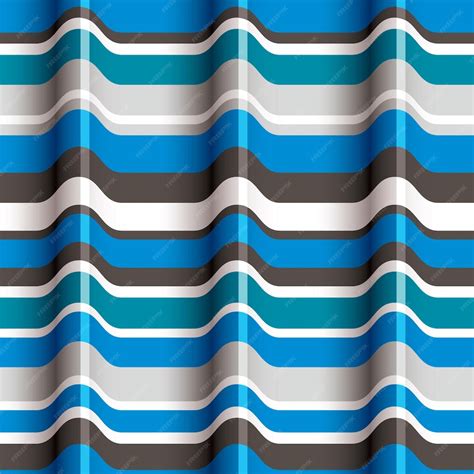 Premium Vector 3d Blue Waves Seamless Pattern Vector Background