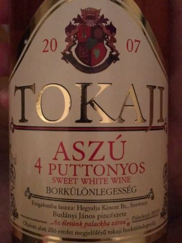 2007 Budányi Tokaji Aszú 4 Puttonyos Vivino US