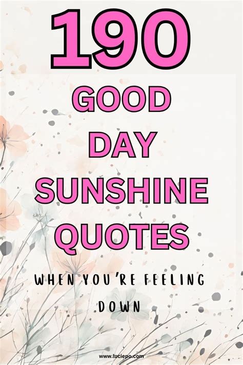 Good Day Sunshine Quotes Brighten Your Day With Positive