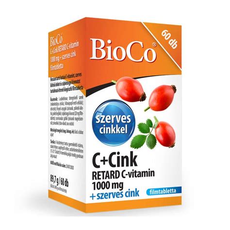 Bioco C Cink Retard C Vitamin Mg Szerves Cink Filmtabletta Db