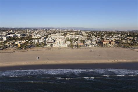 Santa Monica Beach Aerial stock photo. Image of ocean - 155446358