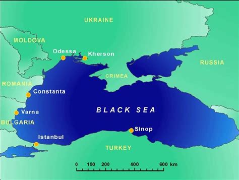 Black Sea Map And Location Of Odessa