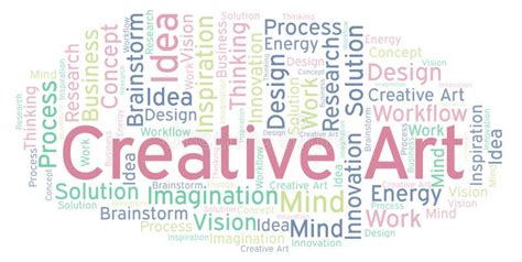 Creative Art Word Cloud Made With Text Only Stock Illustration