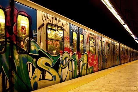 Train graffiti art, subway, vehicle, train, underground HD wallpaper ...