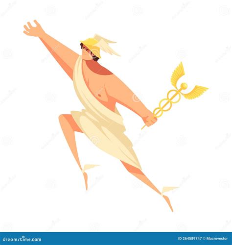 Hermes Greek God Composition Stock Vector Illustration Of Vector