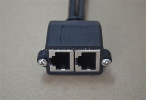 Panel Mount Rj45 Cable Bulkhead Dual Rj45 A Female To Dual Rj45 Male Extension Cable Buy Panel