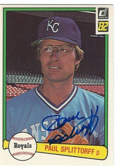 Autographed Paul Splittorf Donruss Card Main Line Autographs