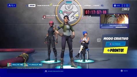 Fortnite Pt Jogando Arenas Criativo E Duo Amigos Youtube