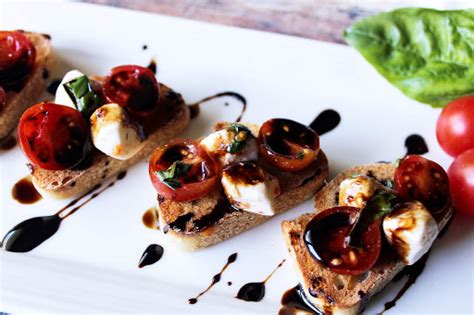 Bruschetta Caprese With Balsamic Reduction Just A Pinch