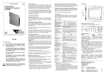 DRAGO Automation DT 45000 User Instructions Manualzz