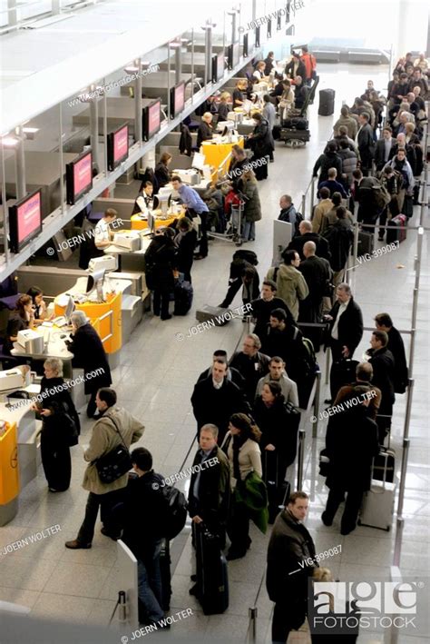 Lufthansa Desk At Munich Airport Muenchen Germany 24012007 Stock