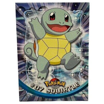 Squirtle Pokemon Card Topps 07 TV Animation Edition Series Green Logo