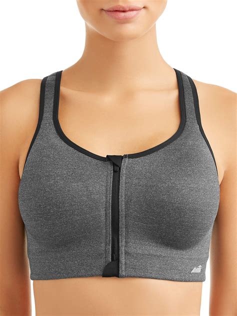 Avia Medium Support Zip Front Sports Bra