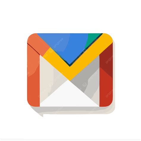 The Gmail Logo On A White And Colorful Background Vector A Simplistic