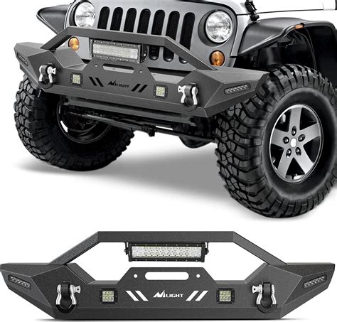 Amazon Tioyar Front And Rear Bumper Textured Black Compatible With