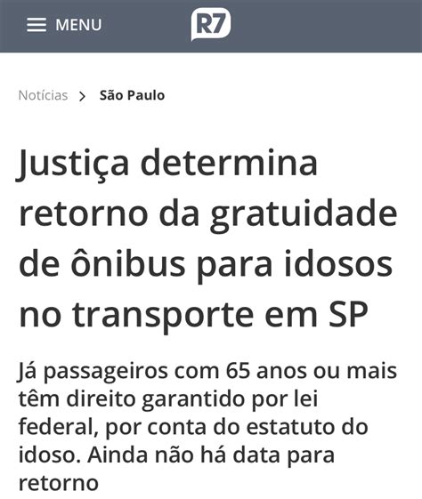 24 11 2022 Justiça determina retorno da gratuidade de ônibus para